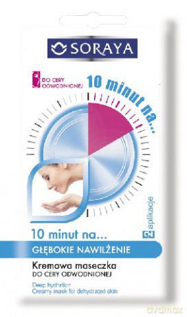 Soraya 10 minut na: głębokie nawilżenie, kremowa maseczka do cery odwodnionej 2x5 ml