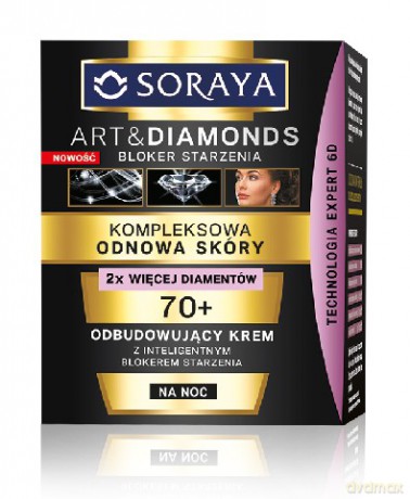 Soraya Art and Diamonds: Kompleksowa odnowa skóry dojrzałej 70+ krem na noc 50 ml