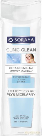 Soraya Clinic Clean Płyn micelarny do cery normalnej i mocnego makijażu 200 ml