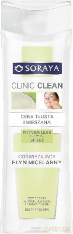 Soraya Clinic Clean Płyn micelarny do cery tłustej i mieszanej odświeżający 200 ml