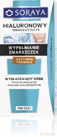 Soraya Hialuronowy Mikrozastrzyk: Krem pod oczy wygładzający 15 ml