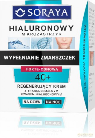 Soraya Hialuronowy Mikrozastrzyk: Krem regenerujący 40+ na dzień i noc 50 ml
