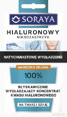 Soraya Hialuronowy Mikrozastrzyk: Maseczka żelowa, koncentrat (saszetka) 5 ml