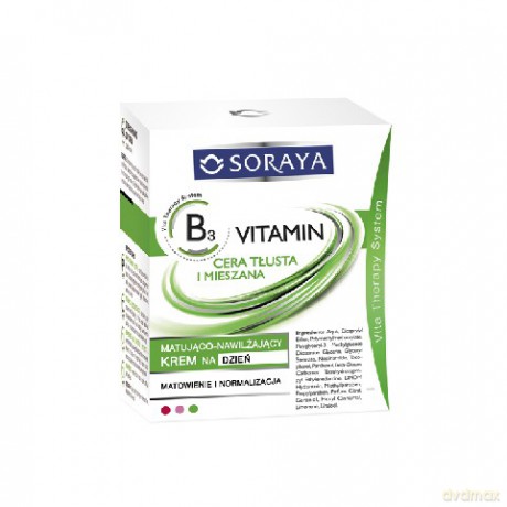 Soraya Vitamin B3 Krem matująco-nawilżający na dzień do cery tłustej i mieszanej