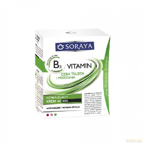 Soraya Vitamin B3 Krem normalizujący na noc do cery tłustej i mieszanej