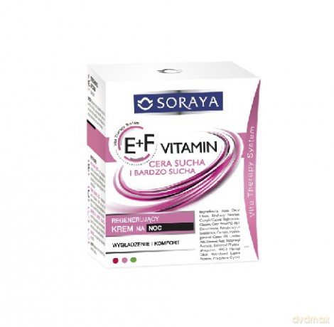 Soraya Vitamin E+F Krem regenerujący na noc do cery suchej i bardzo suchej