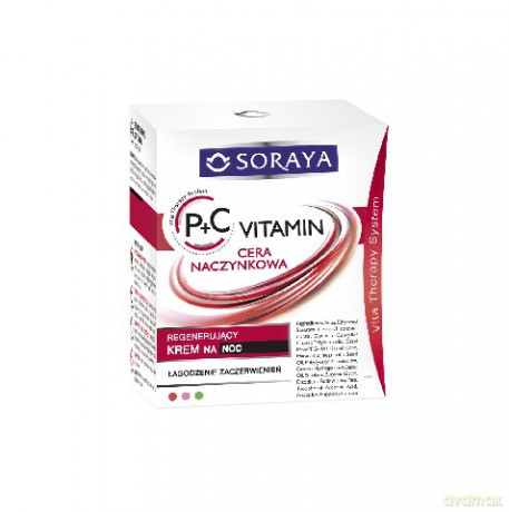 Soraya Vitamin P+C Krem regenerujący na noc do cery naczynkowej