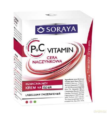 Soraya Vitamin P+C Krem wzmacniający na dzień do cery naczynkowej