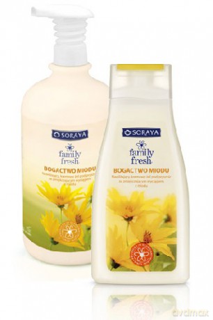 Soraya żele pod prysznic Family Fresh bogactwo miodu 2x250 ml