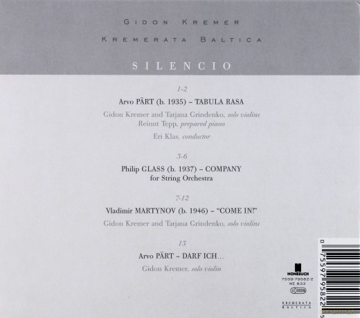 Gidon Kremer: Silencio [CD]