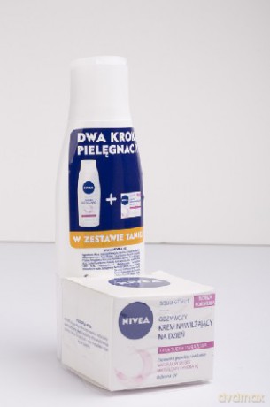 Nivea Aqua Effect Duo krem na dzień odżywczy + mleczko oczyszczające