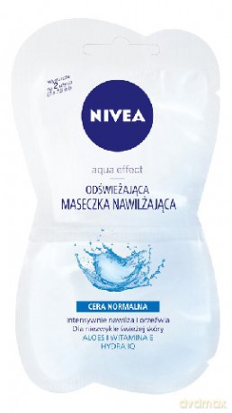 Nivea Aqua Effect Maseczka odświeżająca nawilżająca (saszetka) 2x7,5 ml