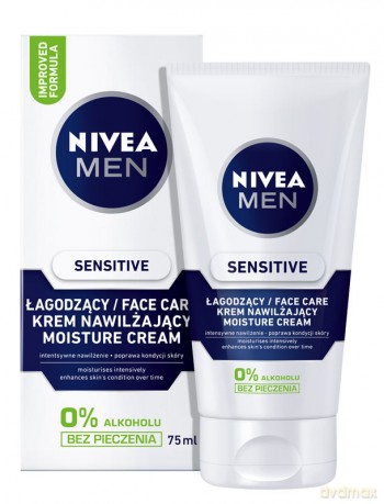 Nivea For Men Sensitive łagodny krem do twarzy 75 ml