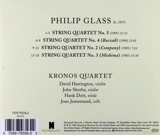 Kronos Quartet: Philip Glass: Streichquartette [CD]
