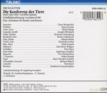 Kruess: Kaestner: Die Konferenz Der Tie [CD]