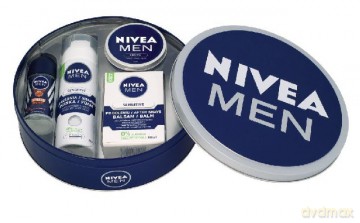 Nivea zestaw Men: pianka do golenia + balsam po goleniu + krem do twarzy + deo roll-on (opakowanie puszka)