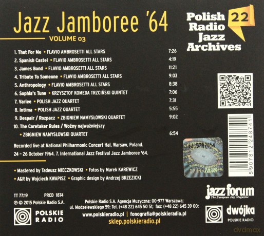 Jazz Jamboree'64 vol. 3 Polish Radio Jazz Archives vol. 22 [CD]