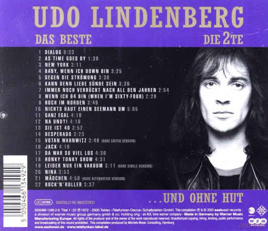 Udo Lindenberg: Das Beste 2.Mit Und Ohne Hut [CD]
