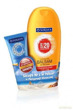 Soraya Balsam do opalania SPF 20, 200ml + żel kojący po opalaniu gratis