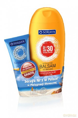 Soraya Balsam do opalania SPF 30, 200ml + żel kojący po opalaniu gratis