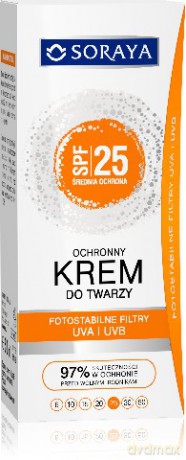 Soraya Krem do twarzy ochronny SPF 25 - średnia ochrona, wodoodporny 50 ml