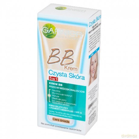 Garnier Czysta skóra krem BB 5w1 cera śniada 50 ml