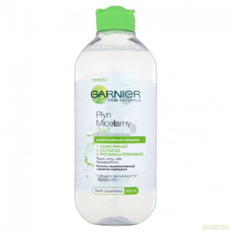 Garnier Essentials płyn micelarny 3w1 do demakijażu, cera normalna i wrażliwa 400 ml