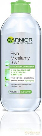 Garnier Essentials płyn micelarny 3w1 do demakijażu, cera normalna i wrażliwa 400 ml