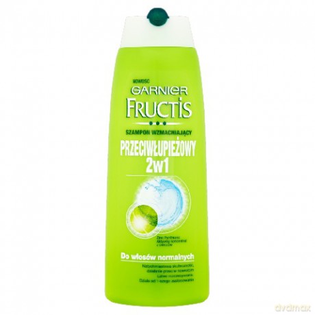Garnier Fructis szampon 2w1, przeciwłupieżowy, włosy normalne zielony