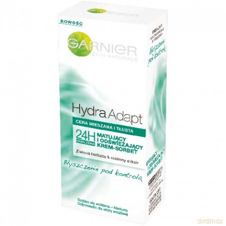 Garnier Hydra Adapt 24h krem, sorbet matujący do cery tłustej i mieszanej