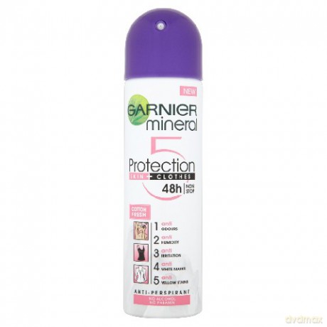 Garnier Mineral Protection "5" dezodorant Cotton Fresh (spray) 150 ml