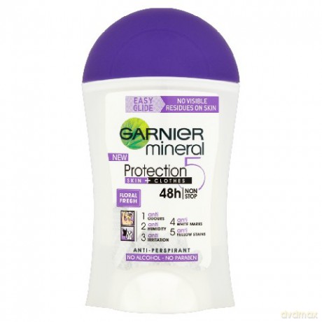Garnier Mineral Protection "5" dezodorant Floral Fresh (sztyft) 40 ml