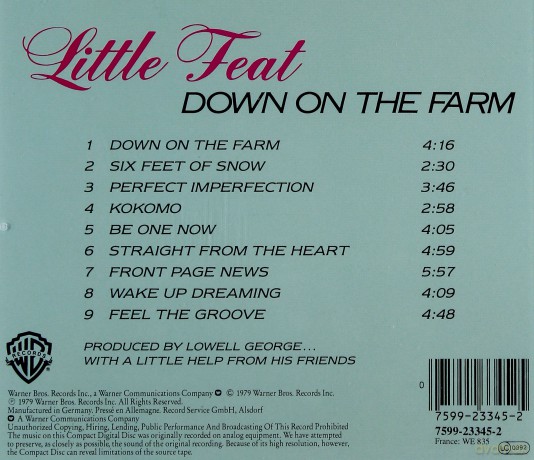 Little Feat: Down On The Farm [CD]