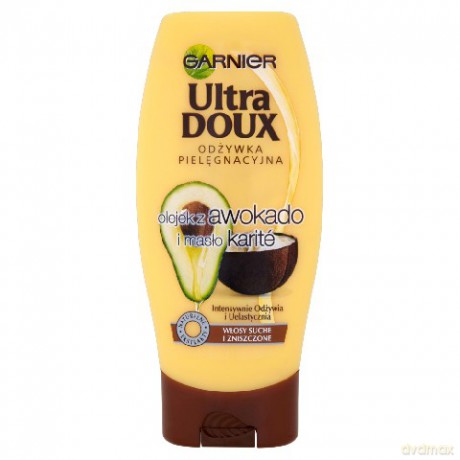 Garnier Ultra Doux odżywka z awokado i masłem karite do włosów zniszczonych 200 ml