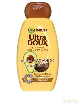 Garnier Ultra Doux szampon z awokado i masłem karite do włosów zniszczonych 400 ml