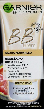 Garnier Upiększający BB krem 5 w 1: cera bardzo jasna 50 ml