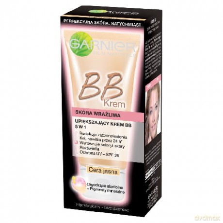 Garnier Upiększający BB krem 5 w 1 Sensitive: cera jasna 50 ml