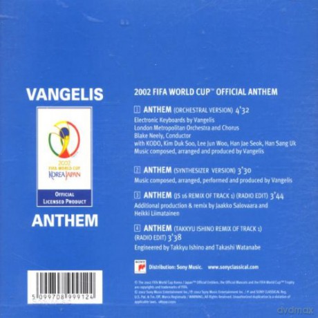 Vangelis: FIFA 2002 World Cup Anthem [CD]
