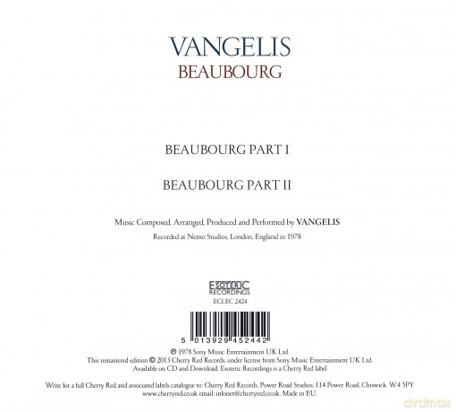 Vangelis: Beaubourg (Remastered) [CD]