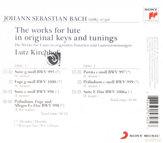 Lutz Kirchhof: Bach: Complete Works For Lute [2CD]