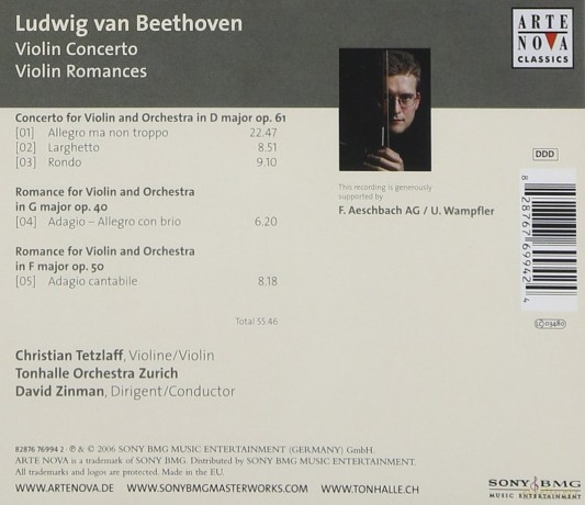David Zinman: Beethoven: Violinkonzert und Romanzen [CD]