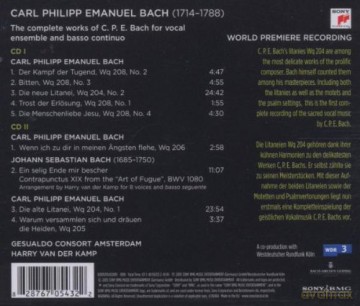 Harry van der Kamp: Carl Philipp Emanuel Bach: Litaneien, Motetten, Psalmen [2CD]