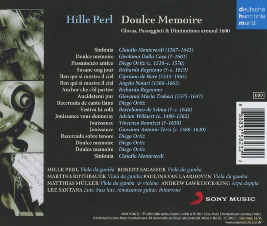 Hille Perl: Doulce Memoire [CD]