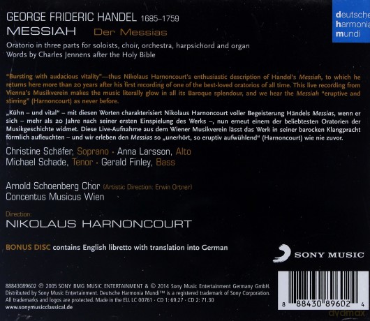 Nikolaus Harnoncourt: Handel: Messiah [3CD]