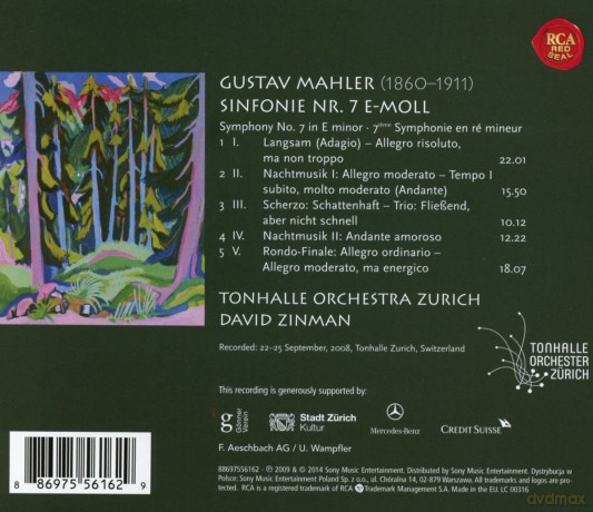David Zinman: Mahler: Symphony No. 7 [CD]