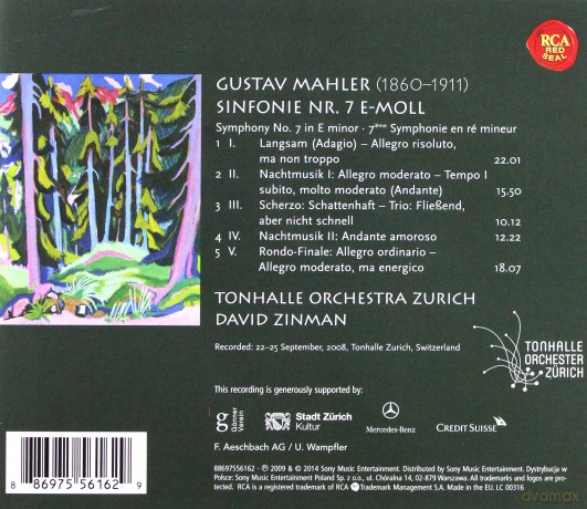 David Zinman: Mahler: Symphony No. 7 [CD]