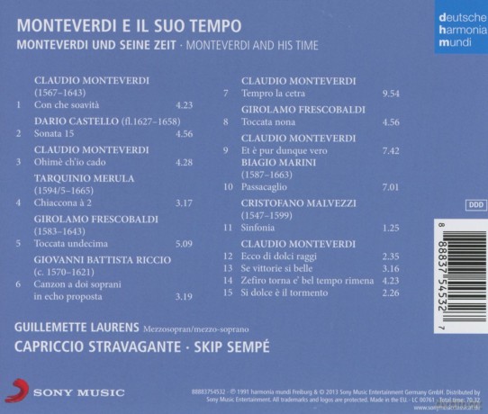 Capriccio Stravagante: Monteverdi e il suo tempo [CD]