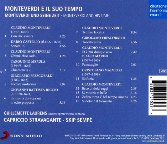 Capriccio Stravagante: Monteverdi e il suo tempo [CD]