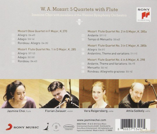 Jasmine Choi: Mozart: Five Quartets with Flute [CD]