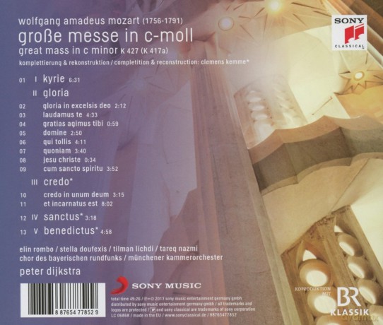 Peter Dijkstra: Mozart: Great Mass in C Minor [CD]